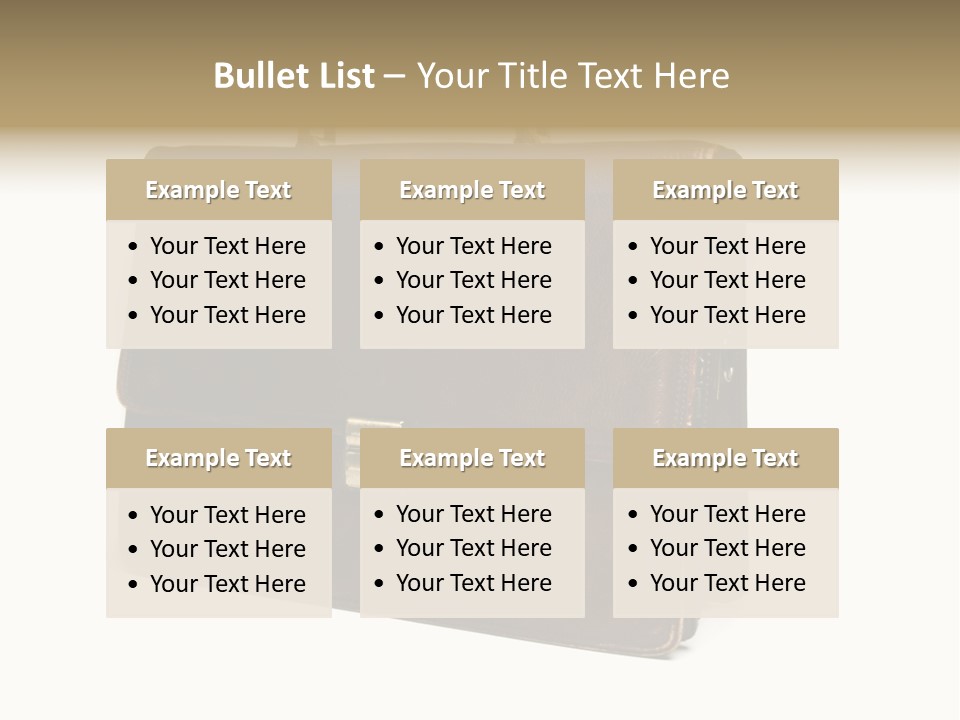 Packing Briefcase Antique PowerPoint Template