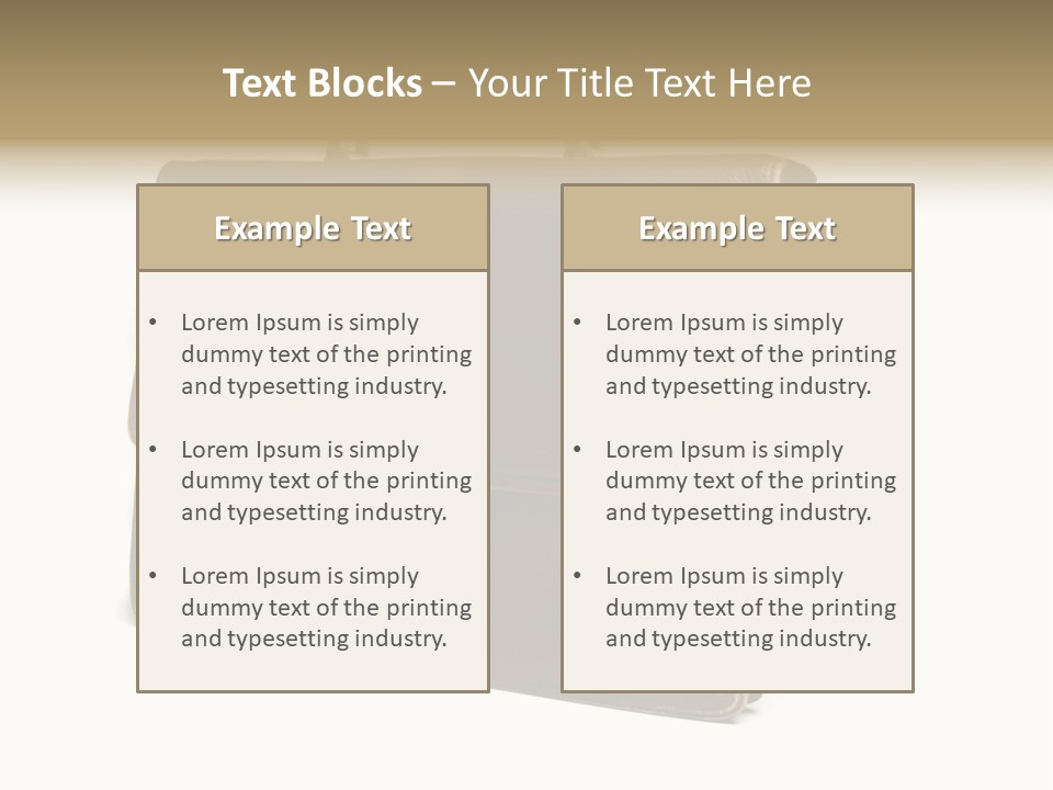 Packing Briefcase Antique PowerPoint Template