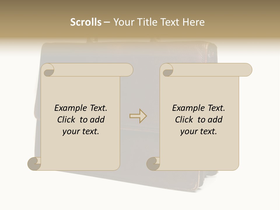 Packing Briefcase Antique PowerPoint Template