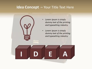Packing Briefcase Antique PowerPoint Template