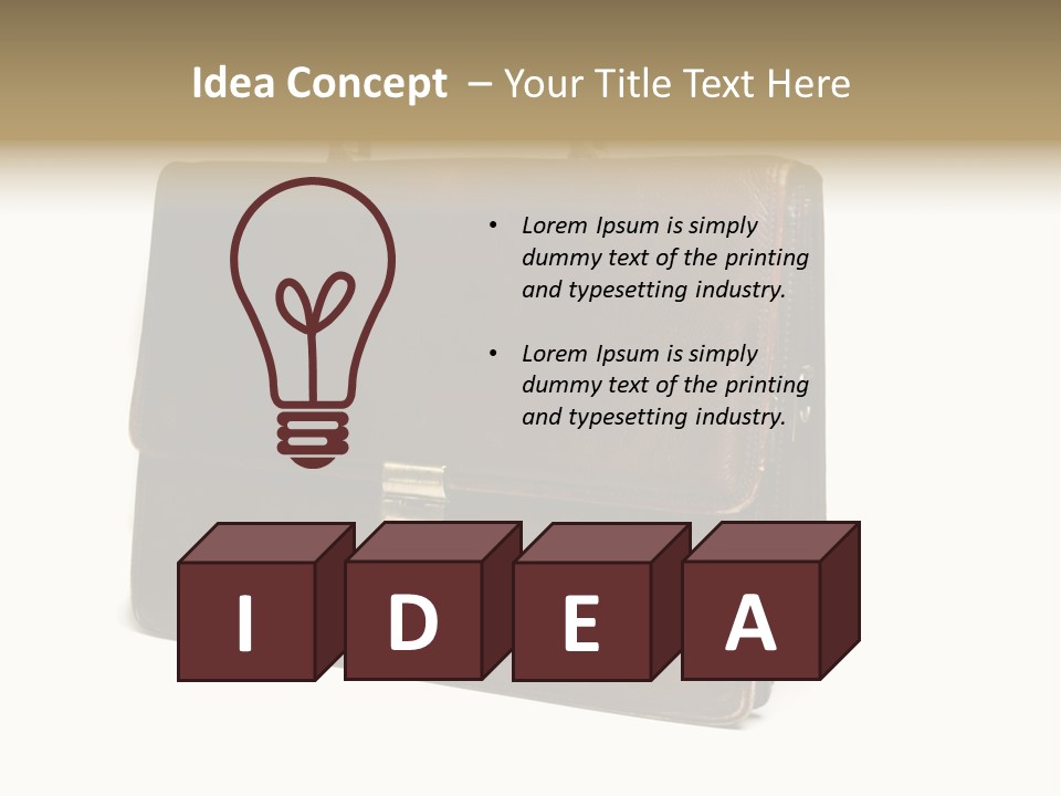 Packing Briefcase Antique PowerPoint Template