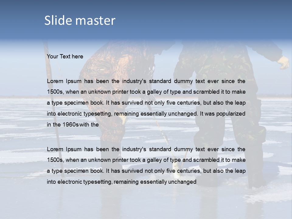Success Fisherman Ladle PowerPoint Template