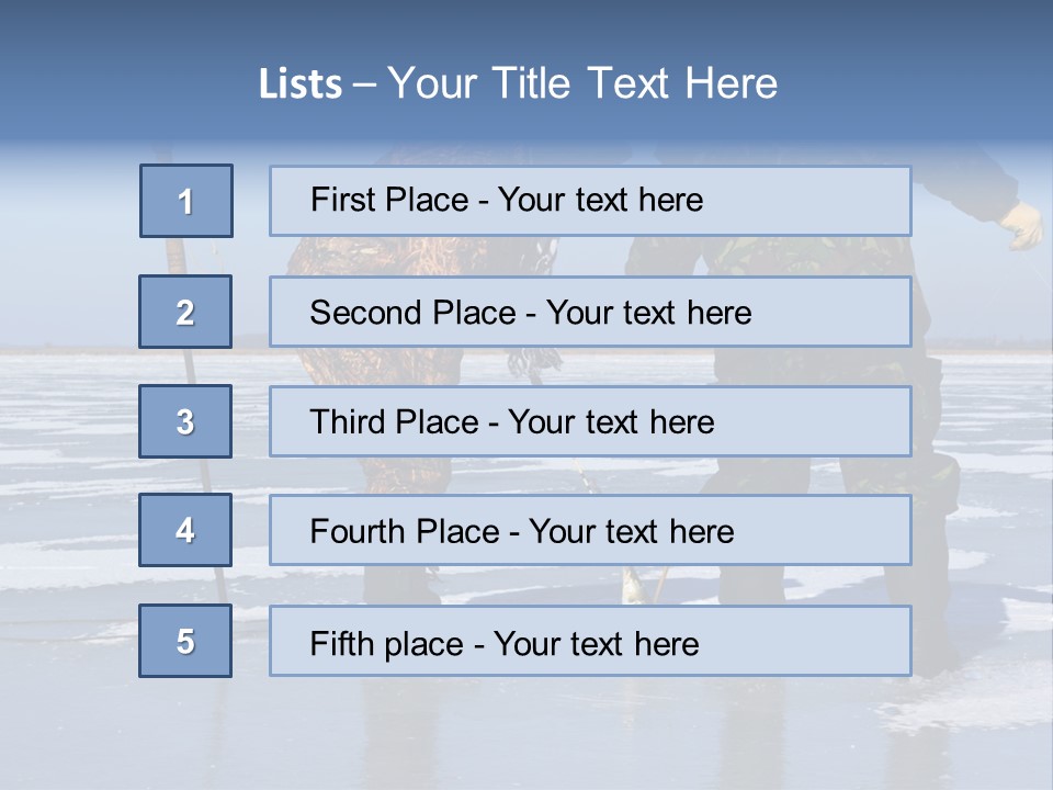 Success Fisherman Ladle PowerPoint Template