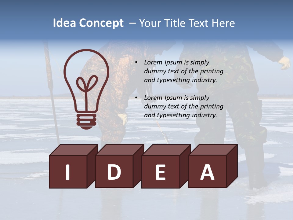 Success Fisherman Ladle PowerPoint Template