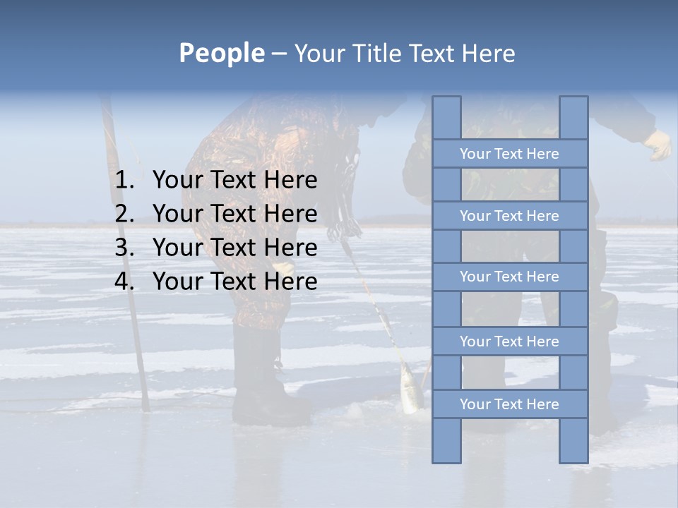 Success Fisherman Ladle PowerPoint Template