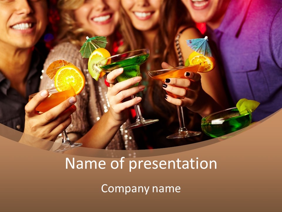 Male Guy Bar PowerPoint Template