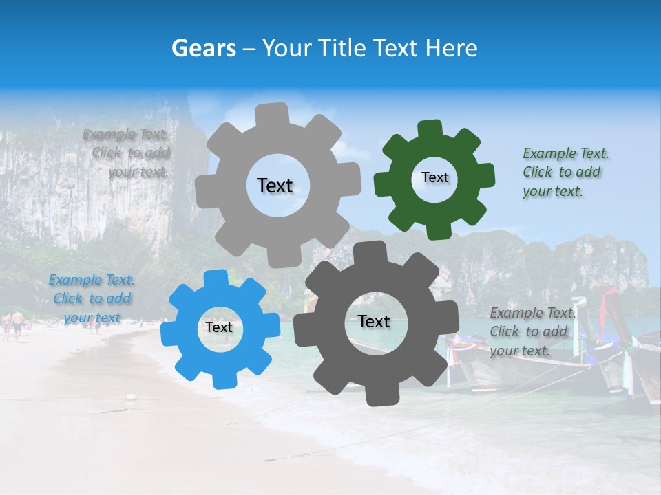 A Group Of Boats Sitting On Top Of A Sandy Beach PowerPoint Template