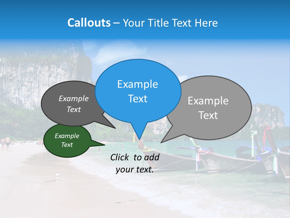 A Group Of Boats Sitting On Top Of A Sandy Beach PowerPoint Template
