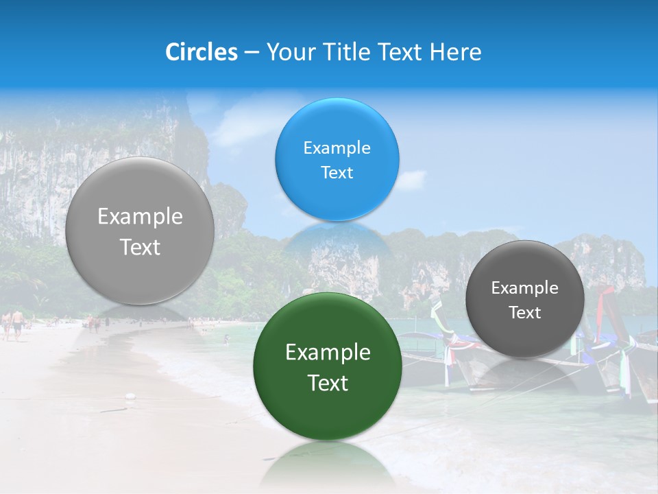 A Group Of Boats Sitting On Top Of A Sandy Beach PowerPoint Template