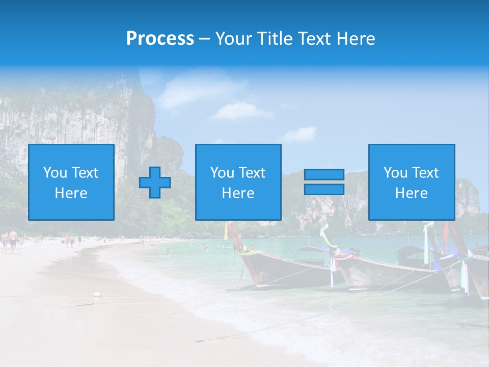 A Group Of Boats Sitting On Top Of A Sandy Beach PowerPoint Template