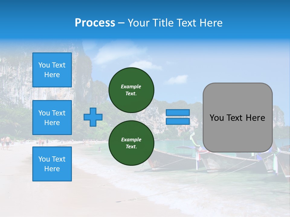 A Group Of Boats Sitting On Top Of A Sandy Beach PowerPoint Template