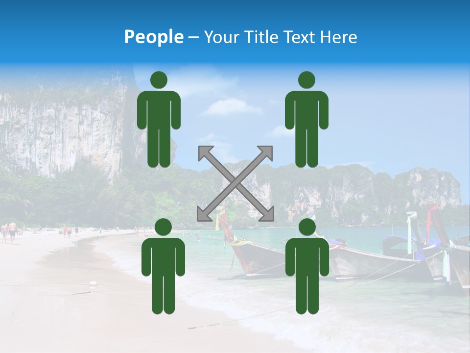 A Group Of Boats Sitting On Top Of A Sandy Beach PowerPoint Template