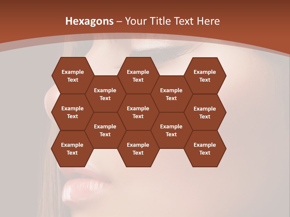 A Woman With Her Eyes Closed And A Brown Background PowerPoint Template