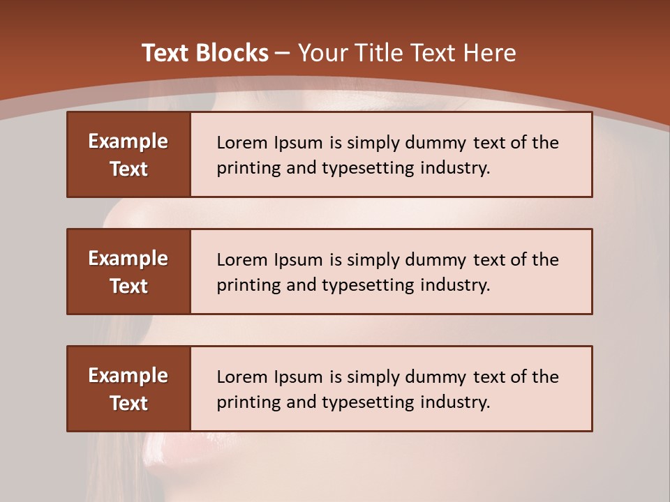 A Woman With Her Eyes Closed And A Brown Background PowerPoint Template