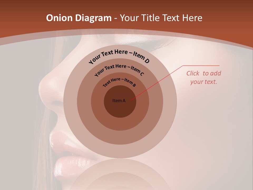 A Woman With Her Eyes Closed And A Brown Background PowerPoint Template