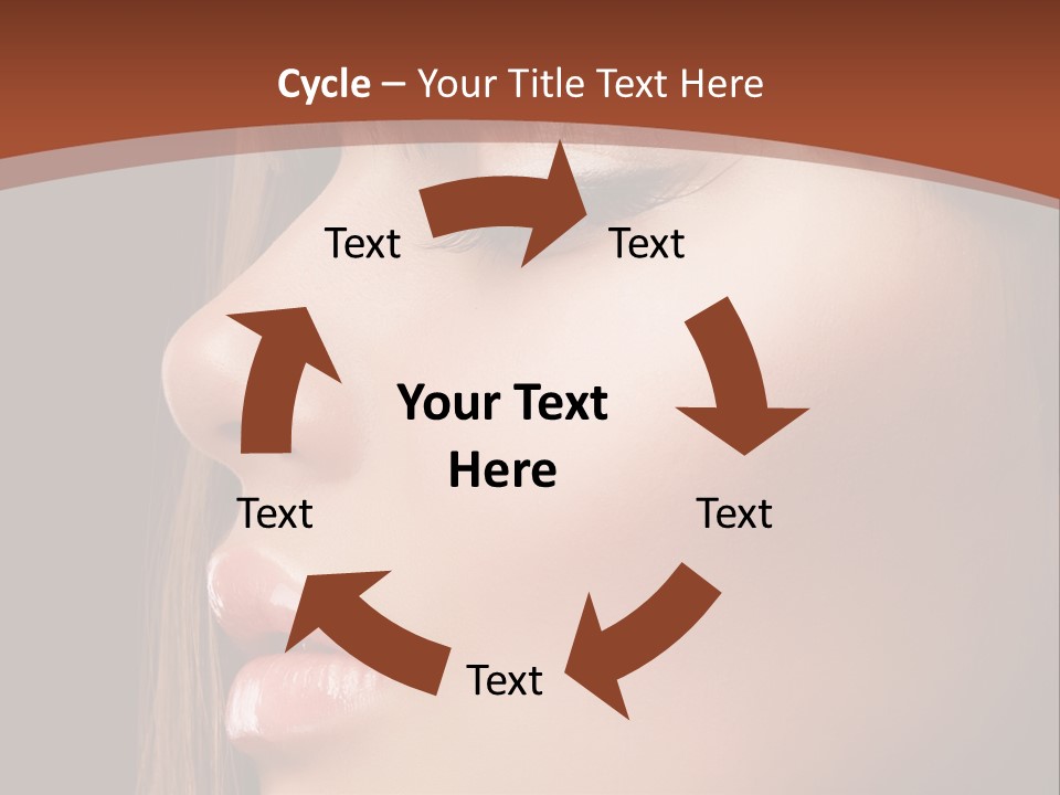 A Woman With Her Eyes Closed And A Brown Background PowerPoint Template