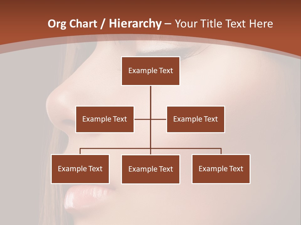 A Woman With Her Eyes Closed And A Brown Background PowerPoint Template