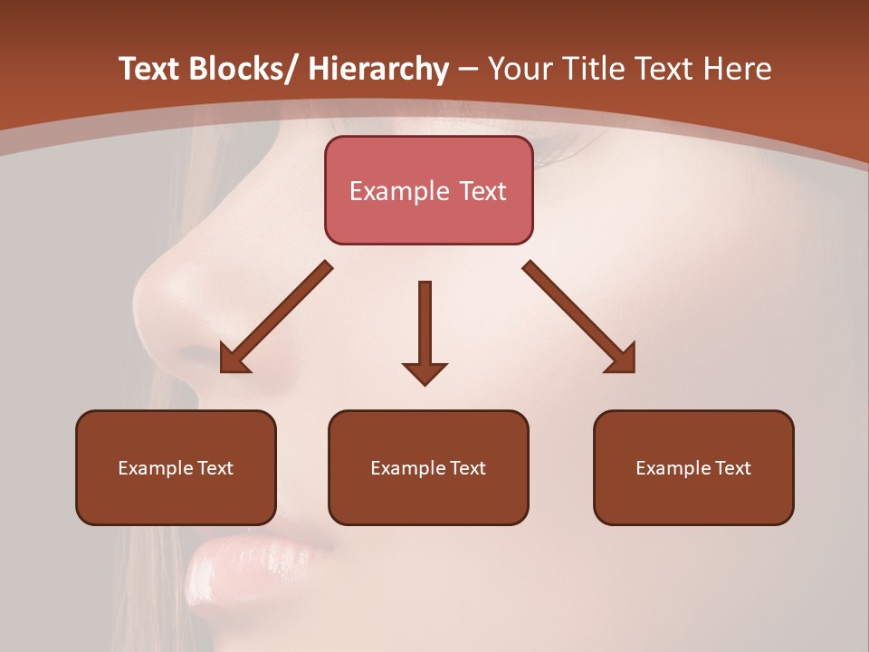 A Woman With Her Eyes Closed And A Brown Background PowerPoint Template