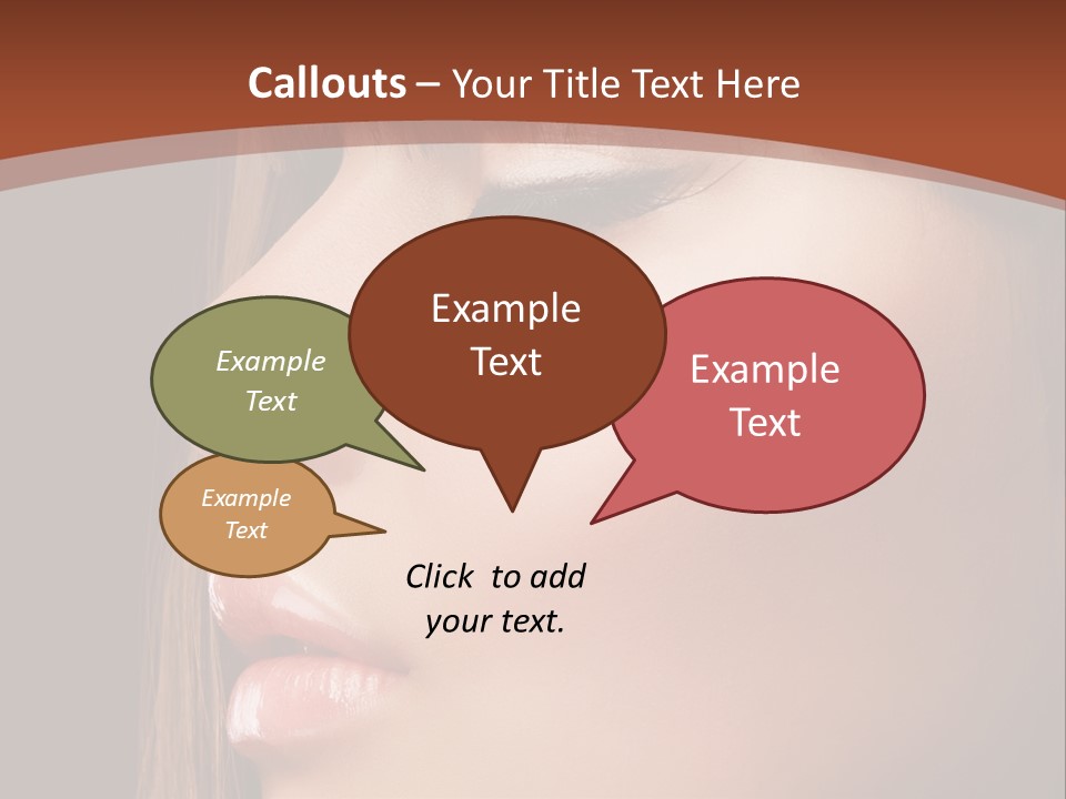 A Woman With Her Eyes Closed And A Brown Background PowerPoint Template