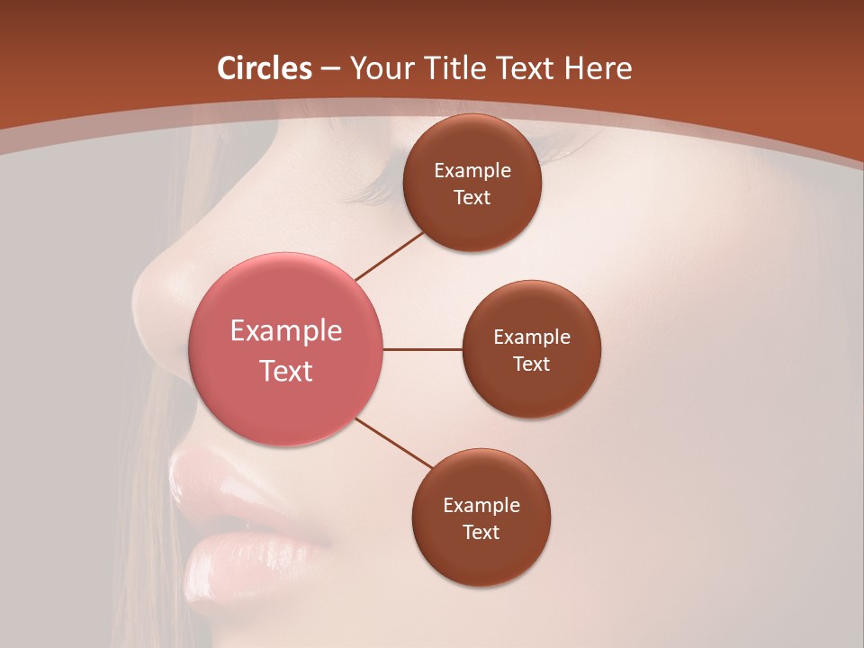 A Woman With Her Eyes Closed And A Brown Background PowerPoint Template