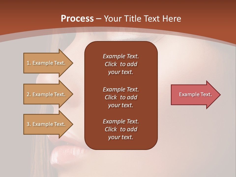 A Woman With Her Eyes Closed And A Brown Background PowerPoint Template