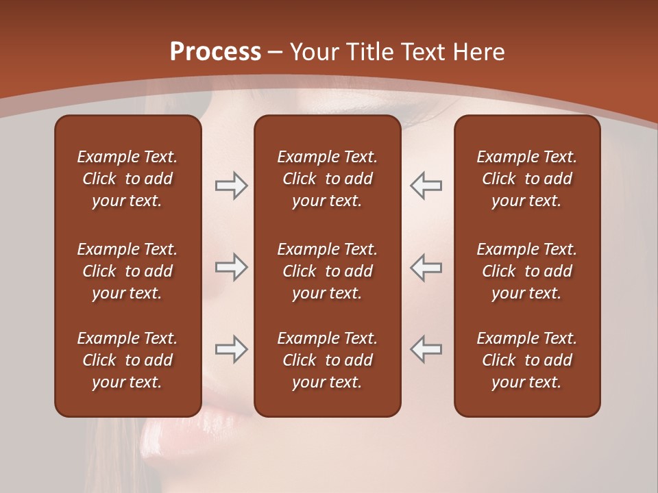 A Woman With Her Eyes Closed And A Brown Background PowerPoint Template