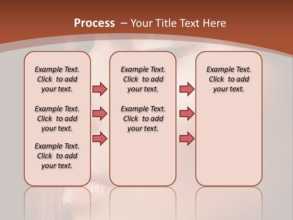 A Woman With Her Eyes Closed And A Brown Background PowerPoint Template