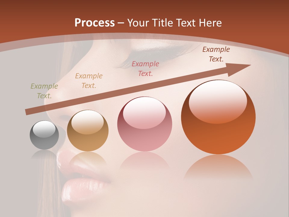 A Woman With Her Eyes Closed And A Brown Background PowerPoint Template