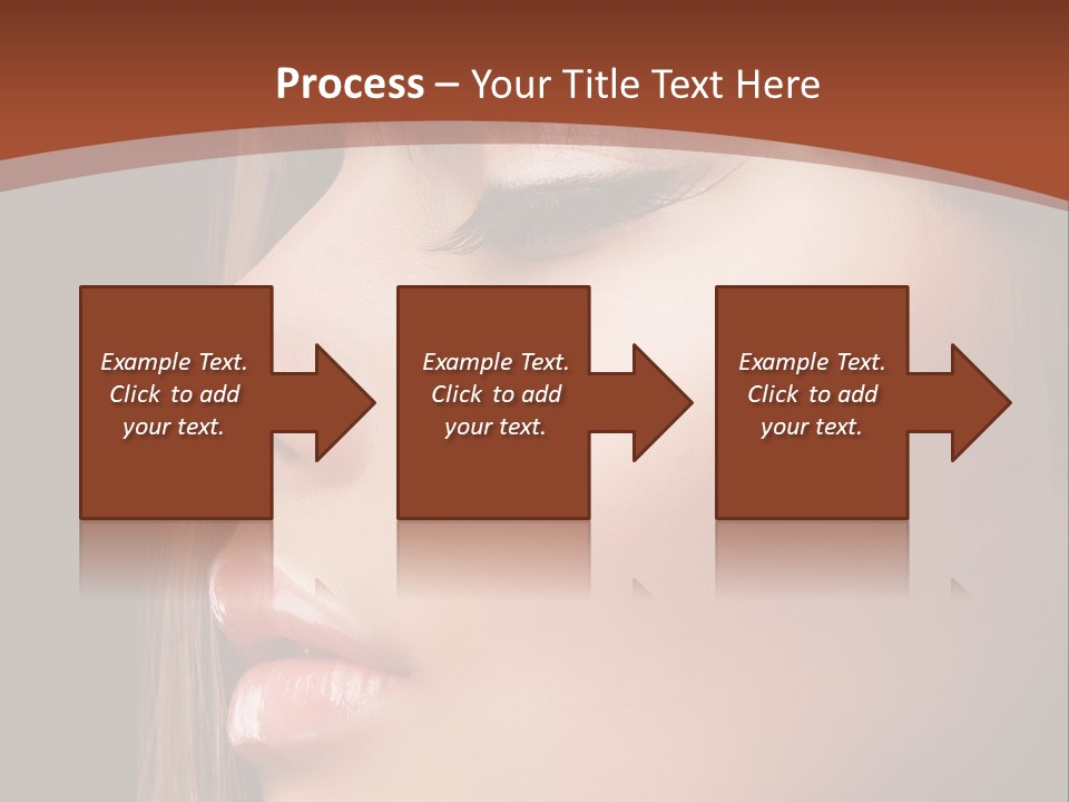 A Woman With Her Eyes Closed And A Brown Background PowerPoint Template