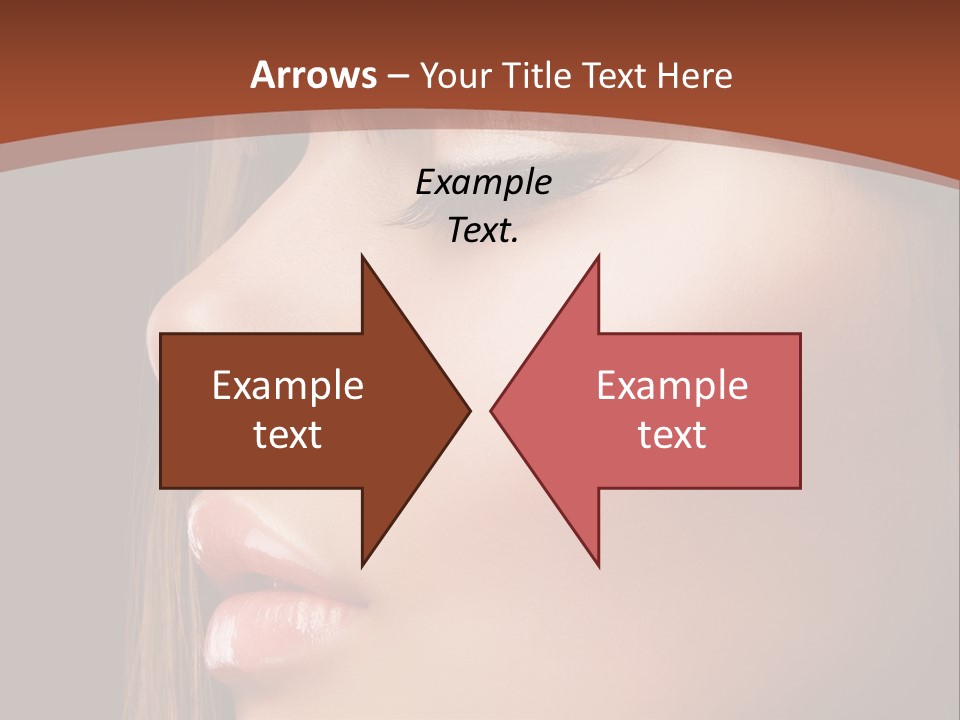 A Woman With Her Eyes Closed And A Brown Background PowerPoint Template