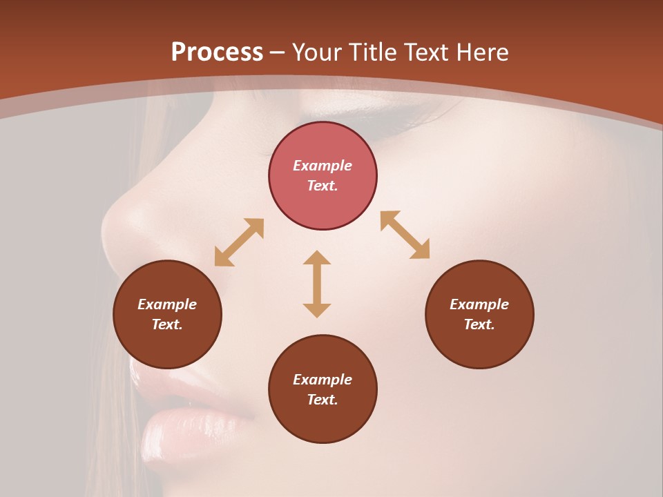 A Woman With Her Eyes Closed And A Brown Background PowerPoint Template