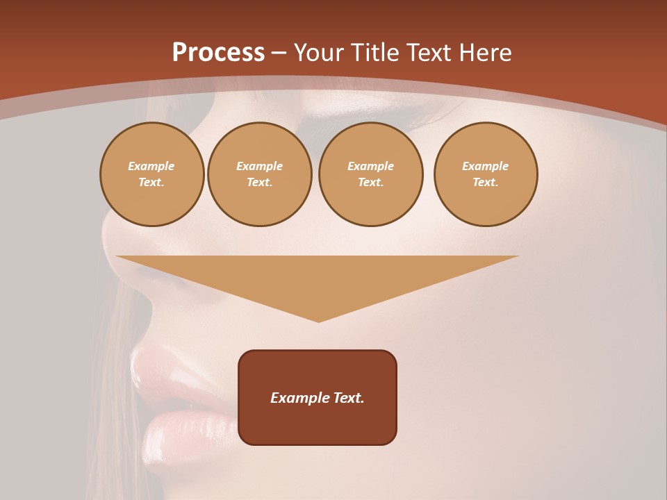 A Woman With Her Eyes Closed And A Brown Background PowerPoint Template