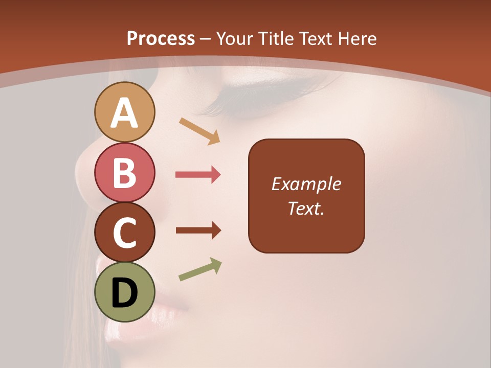 A Woman With Her Eyes Closed And A Brown Background PowerPoint Template