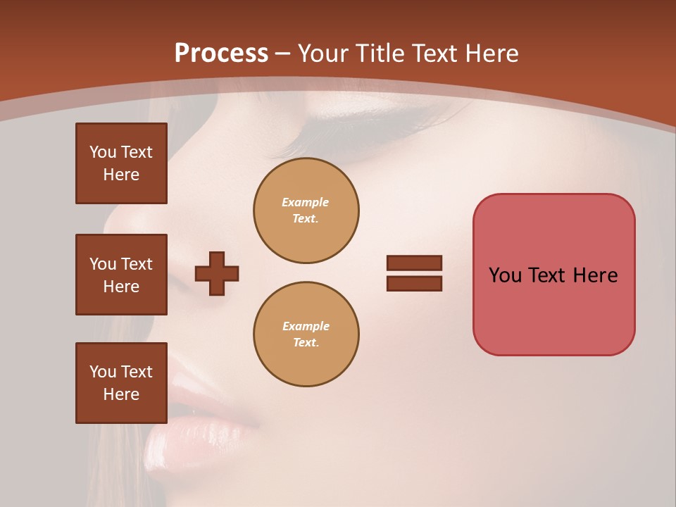 A Woman With Her Eyes Closed And A Brown Background PowerPoint Template