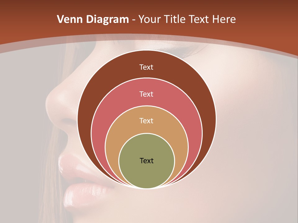 A Woman With Her Eyes Closed And A Brown Background PowerPoint Template