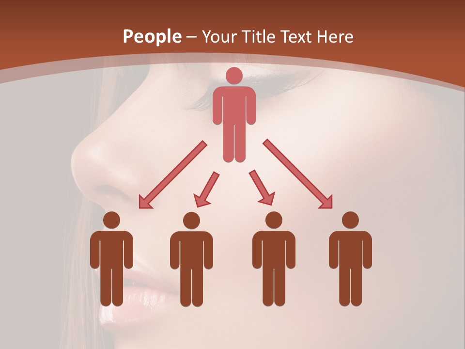 A Woman With Her Eyes Closed And A Brown Background PowerPoint Template