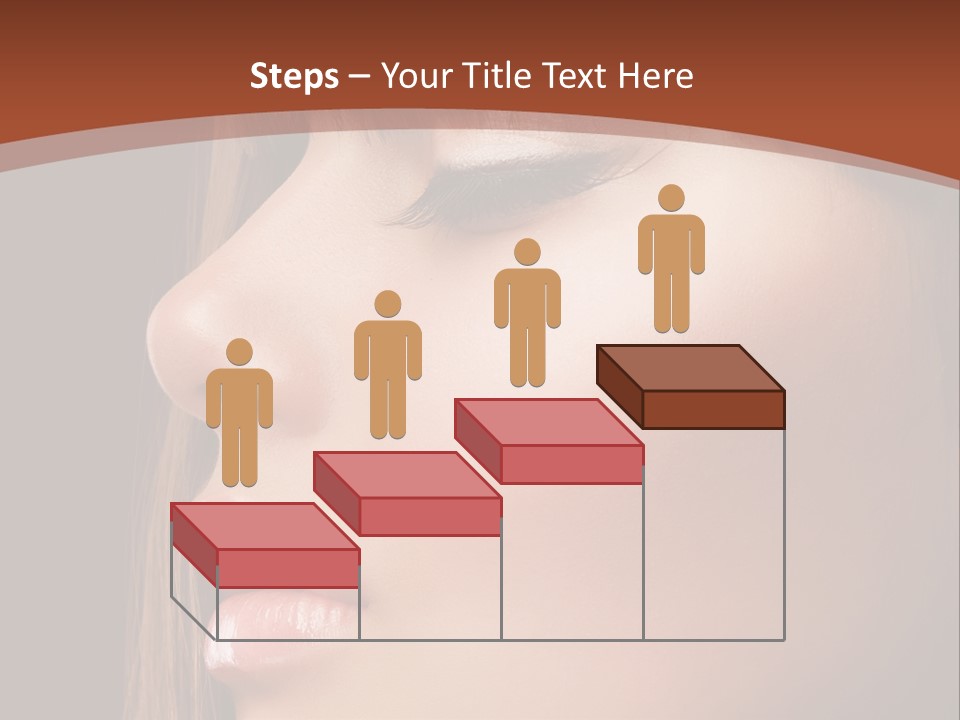 A Woman With Her Eyes Closed And A Brown Background PowerPoint Template