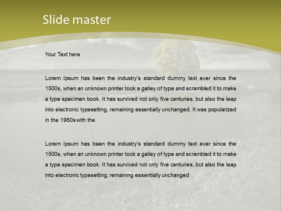 Beauty Heaven Rain PowerPoint Template