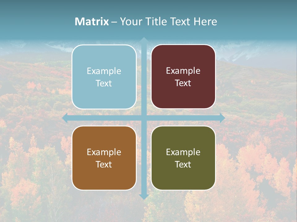 A Scenic View Of A Mountain Range With Colorful Trees PowerPoint Template