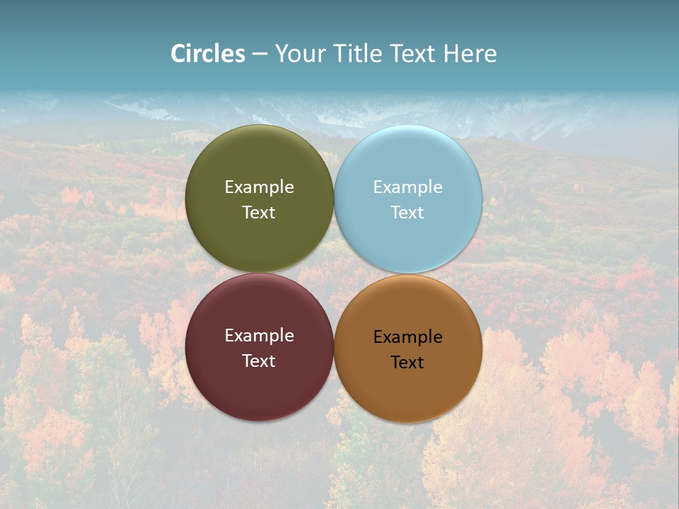 A Scenic View Of A Mountain Range With Colorful Trees PowerPoint Template