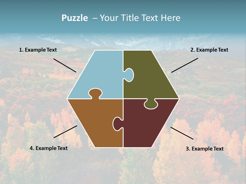 A Scenic View Of A Mountain Range With Colorful Trees PowerPoint Template