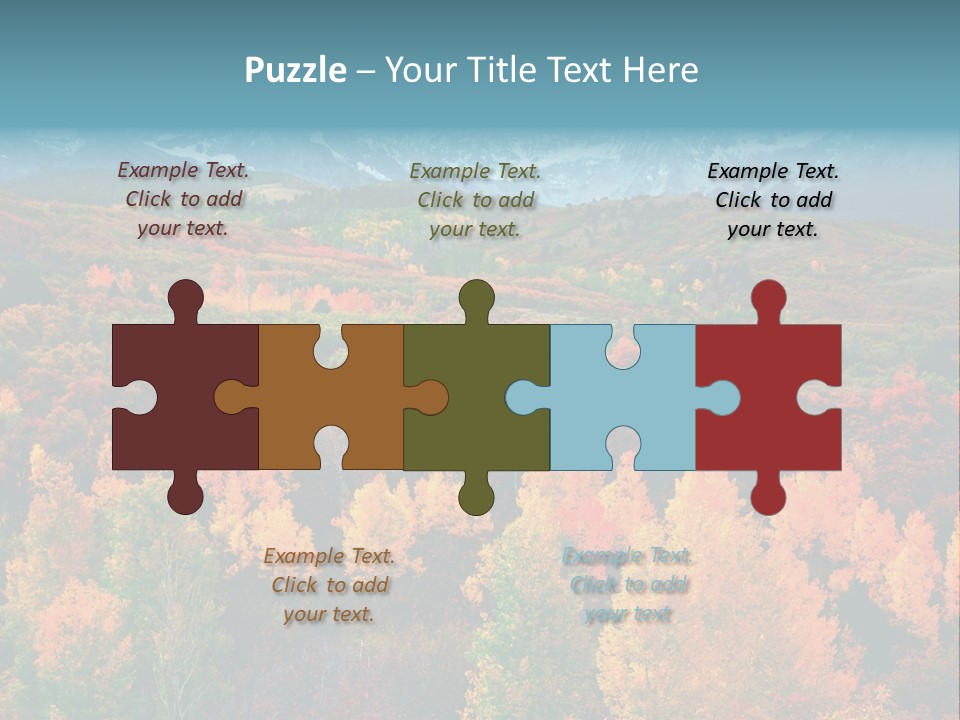 A Scenic View Of A Mountain Range With Colorful Trees PowerPoint Template