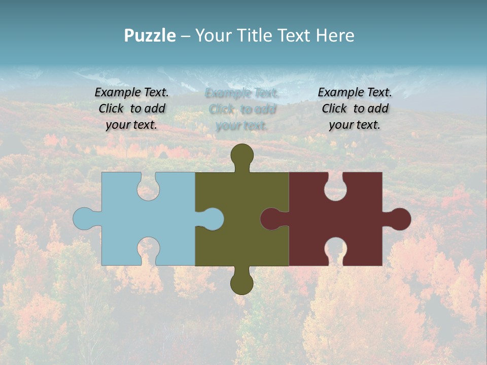 A Scenic View Of A Mountain Range With Colorful Trees PowerPoint Template