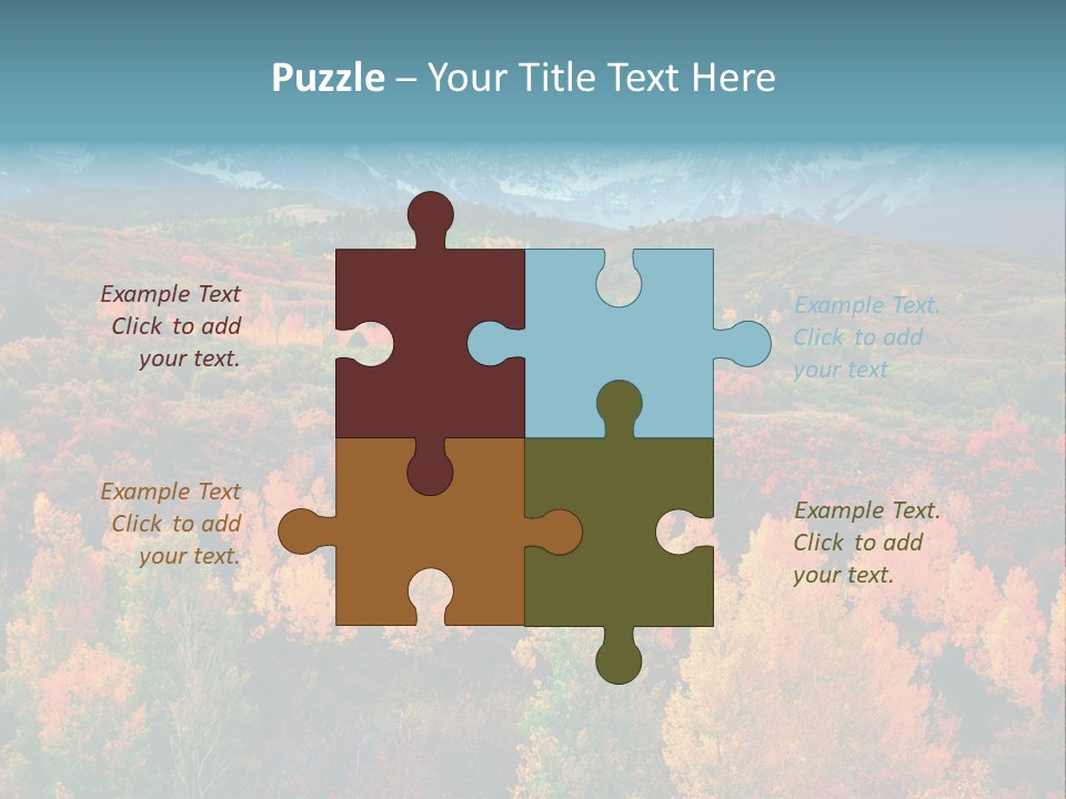 A Scenic View Of A Mountain Range With Colorful Trees PowerPoint Template