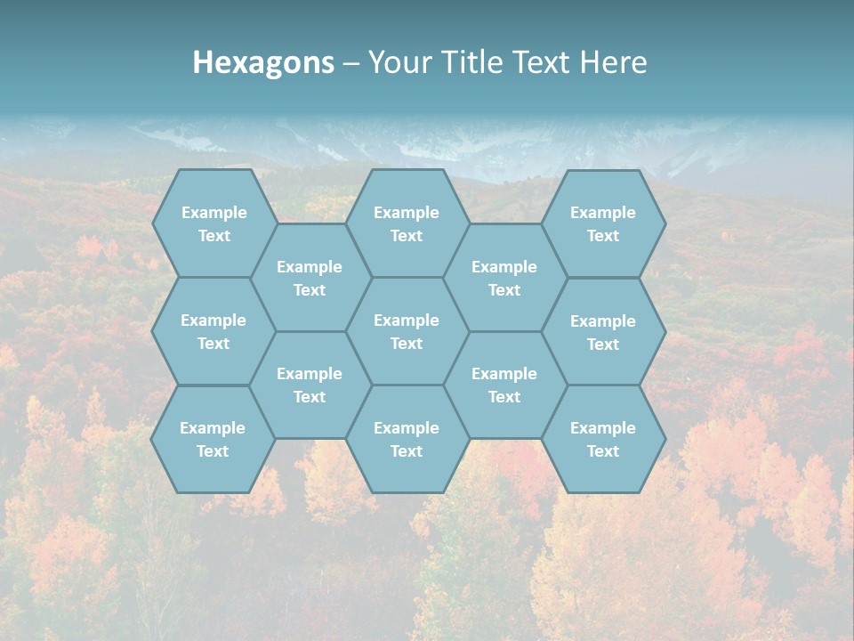 A Scenic View Of A Mountain Range With Colorful Trees PowerPoint Template