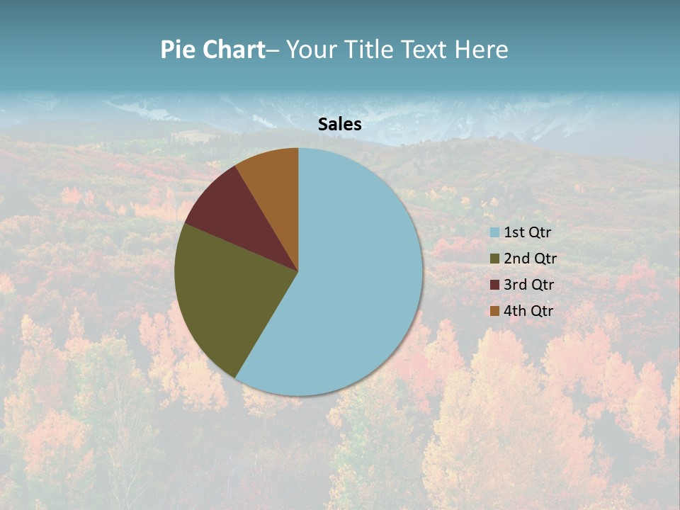A Scenic View Of A Mountain Range With Colorful Trees PowerPoint Template