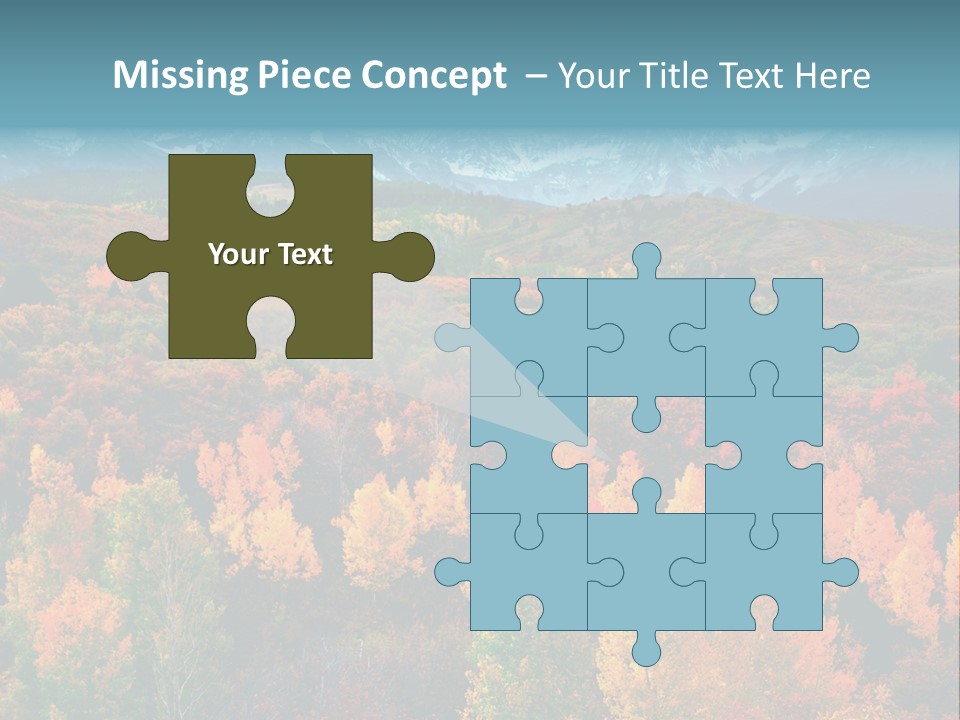A Scenic View Of A Mountain Range With Colorful Trees PowerPoint Template