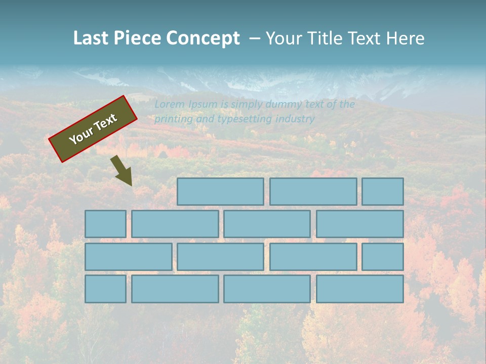 A Scenic View Of A Mountain Range With Colorful Trees PowerPoint Template