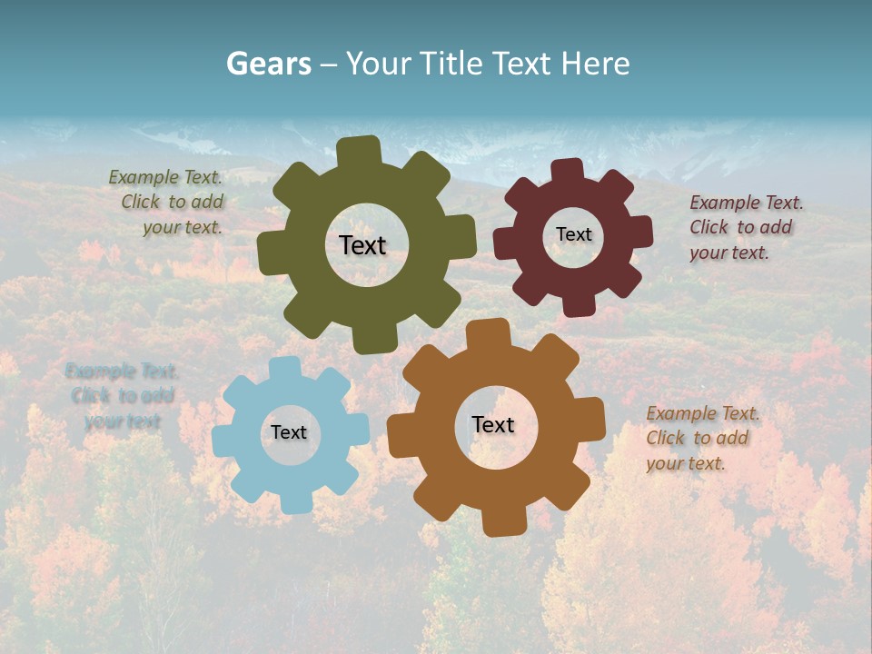 A Scenic View Of A Mountain Range With Colorful Trees PowerPoint Template