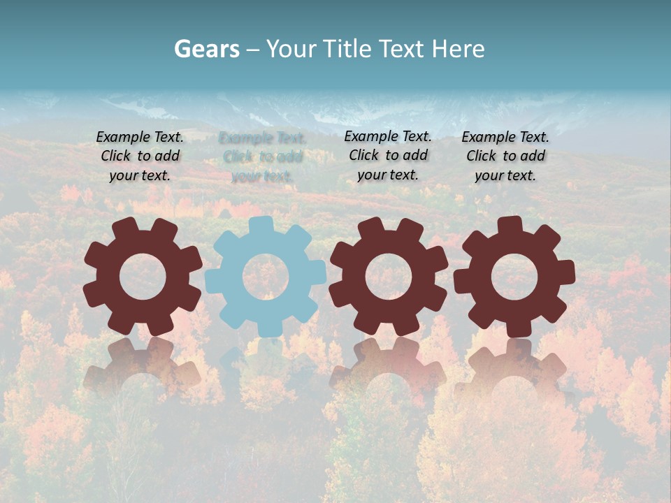 A Scenic View Of A Mountain Range With Colorful Trees PowerPoint Template